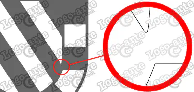 Las puntas y ángulos de este escudo heráldico vectorial están redondeados para facilitar el corte y plotter.