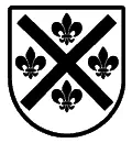 Escudo heráldico vectorial del apellido Rodríguez para chorro de arena en mármol o vidrio y grabado CNC en piedra formato DXF.