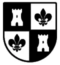 Escudo heráldico vectorial del apellido Rubio para grabado CNC en madera, corte en plotter y chorro de arena formato DXF.