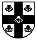 Escudo heráldico vectorial del apellido Santa María para grabado CNC en madera, corte en plotter y chorro de arena formato DXF.
