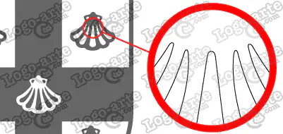Las puntas y ángulos de este escudo heráldico vectorial están redondeados para facilitar el corte y plotter.