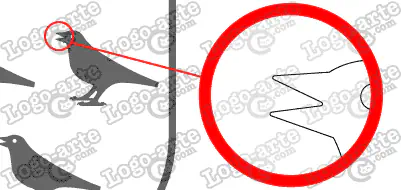 Las puntas y ángulos de este escudo heráldico vectorial están redondeados para facilitar el corte y plotter.