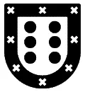 Escudo heráldico vectorial del apellido Vázquez para grabado CNC en madera, chorro de arena en mármol o vidrio formato DXF.