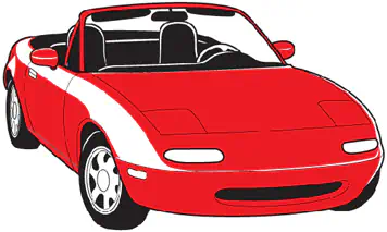 Imagen vectorial de automóvil mostrando sus colores