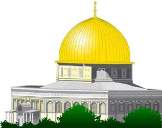 Imagen vectorial de mezquita mostrando sus colores