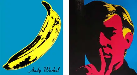 Banana y autoretrato, dos obras de Andy Warhol