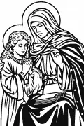 Disegno vettoriale di Sant'Anna per plotter