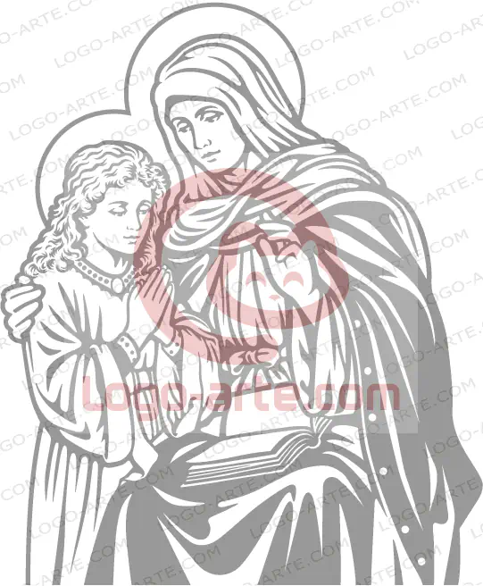 Immagine di Sant'Anna con Maria per taglio con plotter.