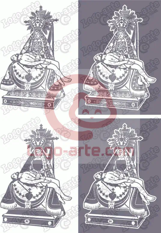 Imágenes vectoriales de la Virgen de las Angustias disponibles para descargar.