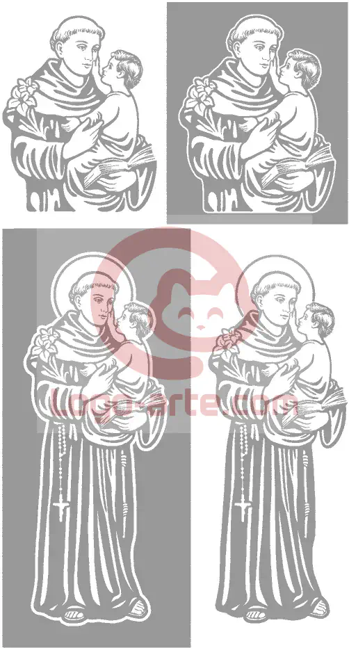 Vector images of Saint Anthony of Padua available for download.