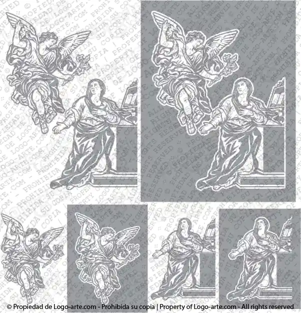 Le immagini vettoriali dell'Annunciazione del Signore, a disposizione per scaricare.