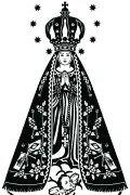 Imagen vectorial de Nuestra Señora Aparecida de Brasil, para cortar en plotter, chorro de arena y grabado CNC en formatos EPS, DXF y SVG.