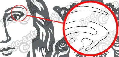 Le punte e gli angoli dell'immagine vettoriale sono arrotondati per facilitare il taglio e la sfridatura.