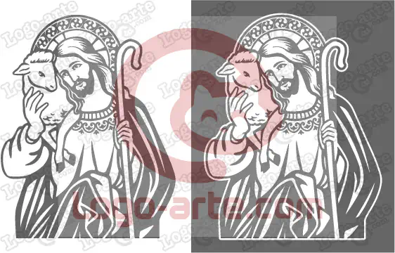 Immagini vettoriali del Buon Pastore da scaricare.