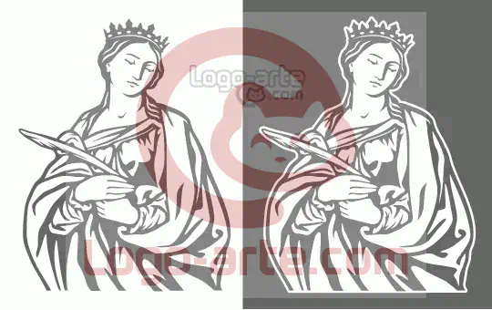 Saint Catherine of Alexandria vector images available for download.