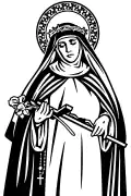 Santa Caterina da Siena vettoriale per plotter.
