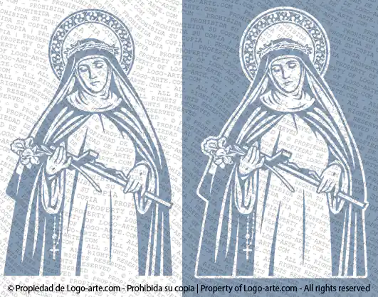 Imagens vetoriais de Santa Catarina de Sena disponíveis para descarregar.