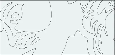 Las puntas y ángulos de esta imagen vectorial están redondeados para facilitar el corte y pelado.