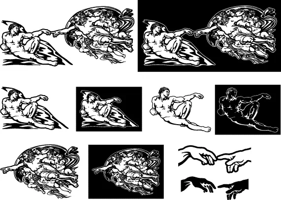 Imágenes vectoriales de La Creación de Adán disponibles para descargar.