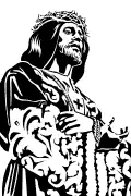 Vector image of Jesus Christ captive. Jesus Christ of Medinaceli vectorized for cutting plotter.