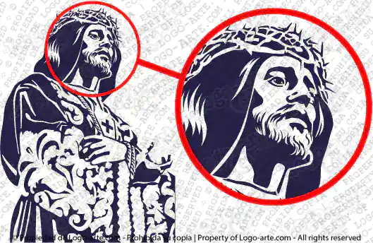 Arte vettoriale del Cristo di Medinaceli per il taglio con plotter o incisione.