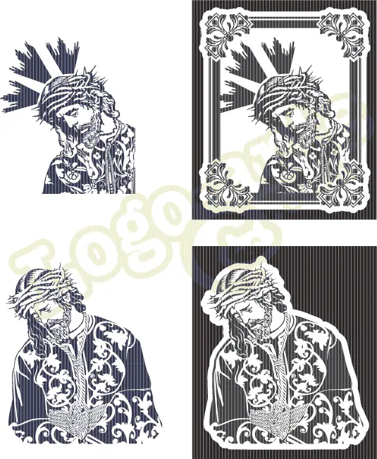 Immagini vettoriali di Gesù disponibili per il download e il taglio.