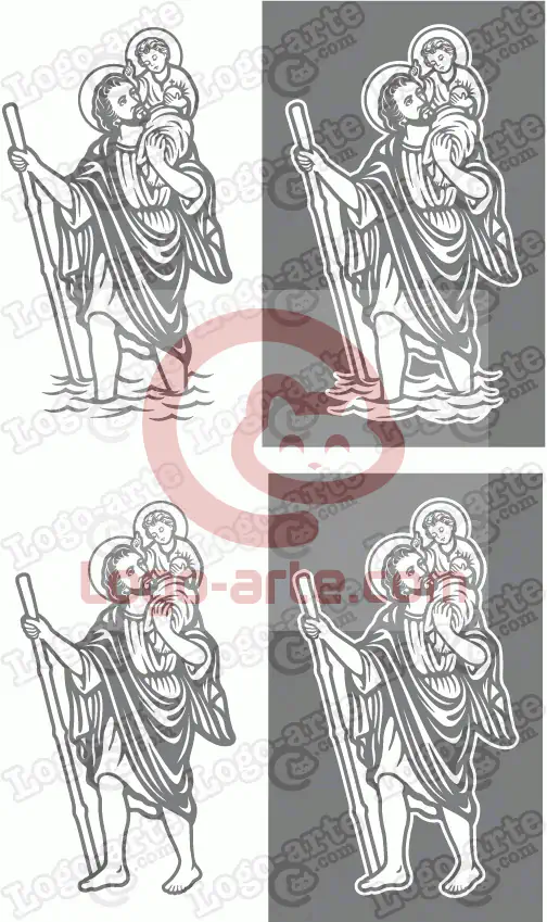 Immagini vettoriali di San Cristoforo da scaricare.