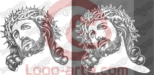 Ecce Homo vettorializzato per taglio plotter. Immagine religiosa per incisione.