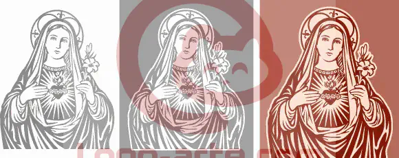 Immaculate Heart of Mary vector images ready for download.