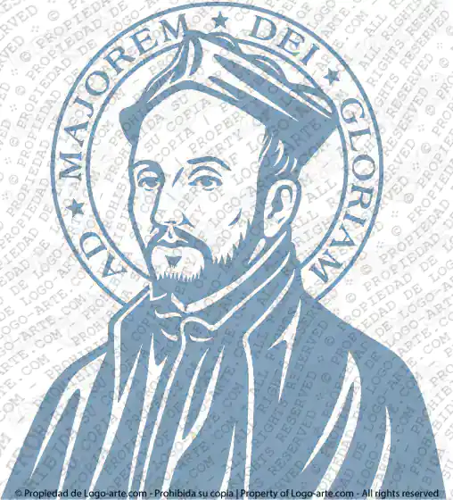 Vector image of St. Ignatius of Loyola for plotter cutting or engraving.