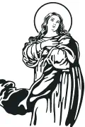 Immaculate Conception vector for monument engraving and stone CNC.