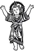 The Divine Child Jesus vector for monument engraving and stone CNC.