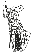 Imagem vetorial de Joana d'Arc para corte em plotter e gravura