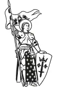 Disegno vettoriale di Santa Giovanna d'Arco per plotter