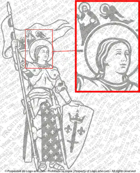 Immagine di Giovanna d'Arco la Pulzella d'Orléans per il taglio a plotter.