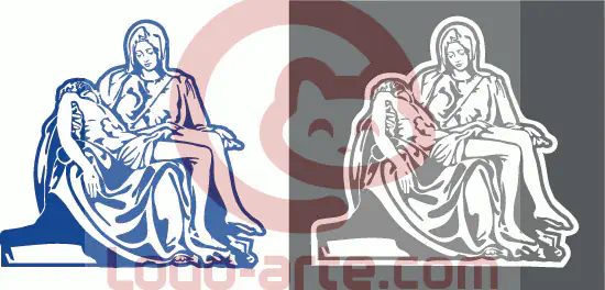 Immagini vettoriali della Pietà di Michelangelo da scaricare.