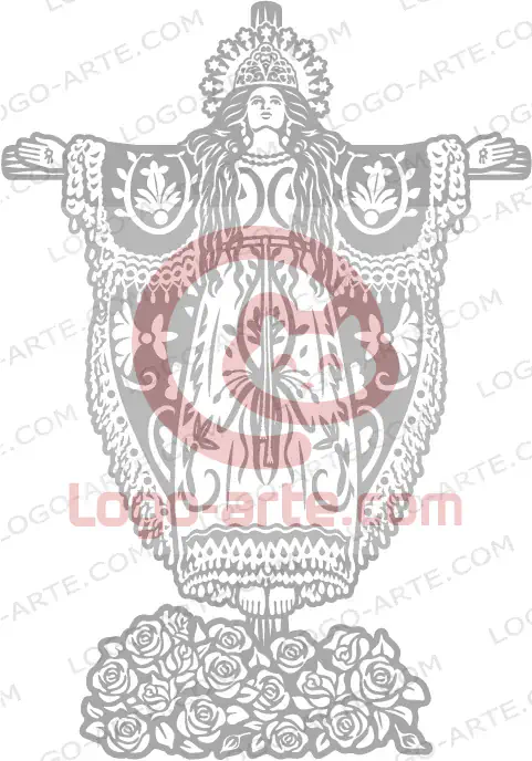 Immagine vettoriale di Santa Librada de Las Tablas per plotter e incisione.