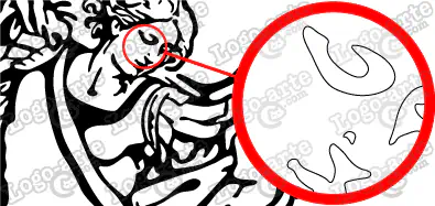 The tips and angles of this vector image are rounded for easier cutting and weeding.