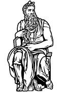 Immagine vettoriale di Mosè di Michelangelo per il taglio e incisione