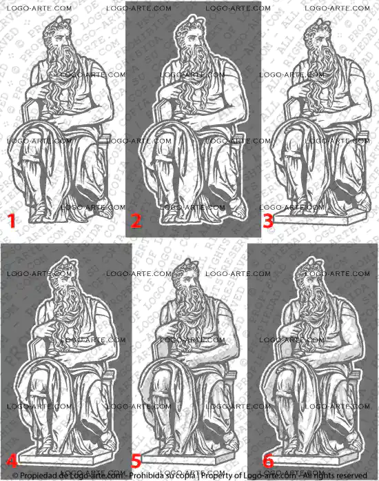 Immagini vettoriali del Mosè di Michelangelo disponibili per il download