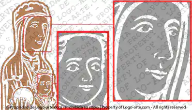 Grafica vettoriale della Vergine di Montserrat per il taglio o l'incisione.