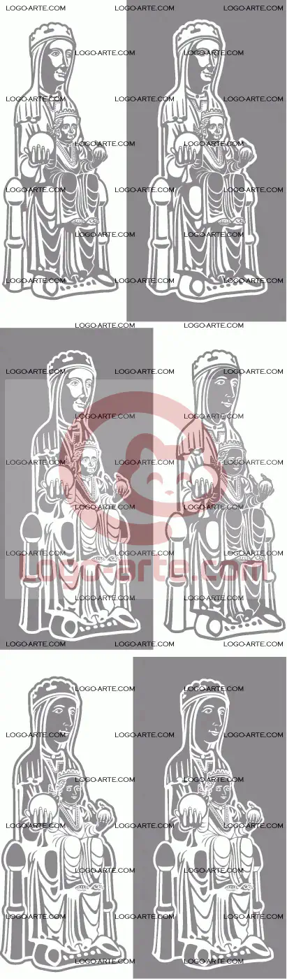 Immagini vettoriali della Madonna di Montserrat disponibili per il download.