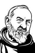 Desenho vetorial do Padre Pio