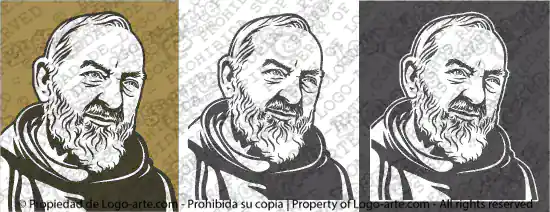 Immagini vettoriali di Padre Pio da Pietrelcina disponibili per il download. 