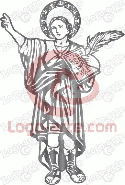 Arte vettoriale di San Pancrazio per il taglio con plotter.