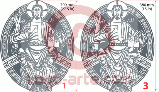 Medidas mínimas recomendadas para cortar as imagens na plotter.