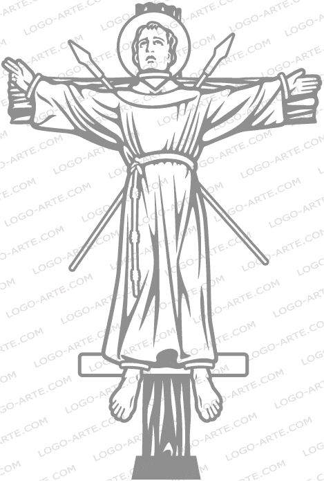 Imagem vetorizada de São Pedro Baptista para corte em plotter e gravura.