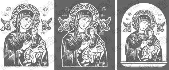 Imagens vetoriais de Nossa Senhora do Perpétuo Socorro prontas para descarregar.