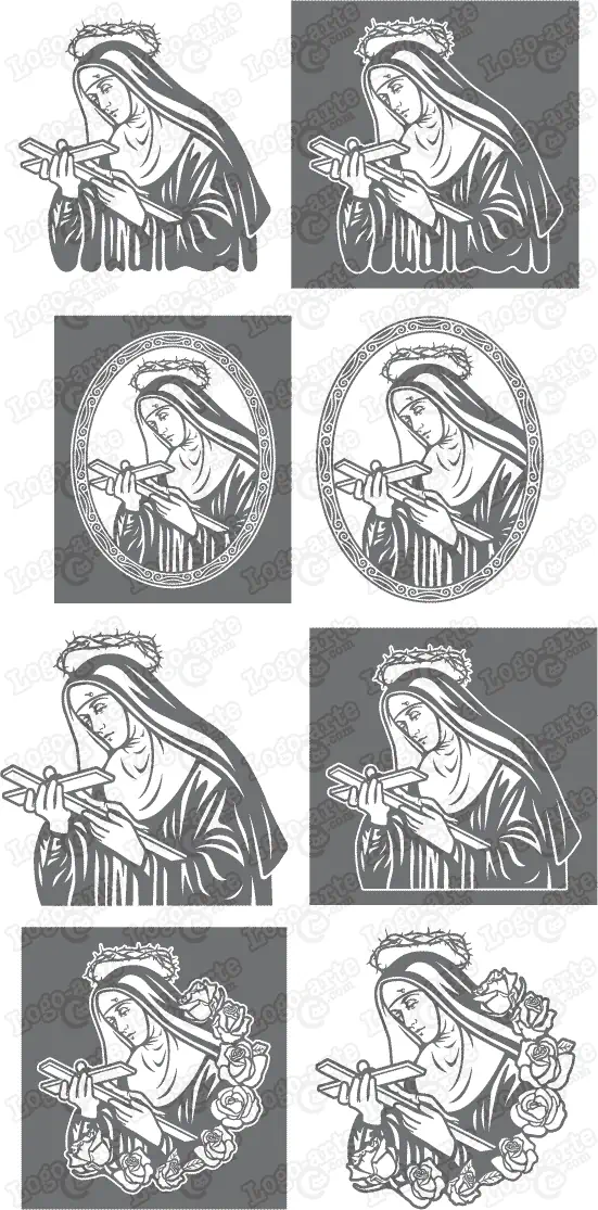 Saint Rita of Cascia vector images available for download.