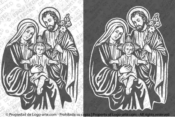 Immagini vettoriali della Sacra Famiglia disponibili per il download.